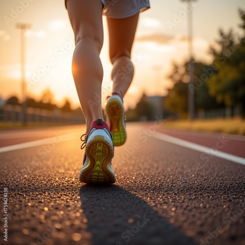 Running track workout fitness exercise legs