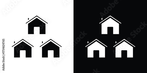 Neighborhood icon concept design element. pictogram icons.