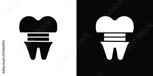 Molar crown icon concept design element. pictogram icons.