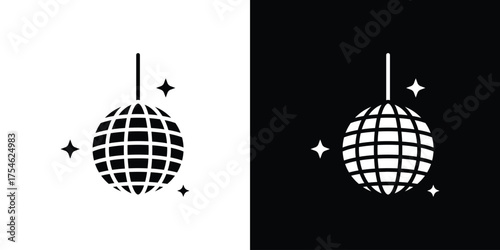 Mirror ball icon concept design element. pictogram icons.