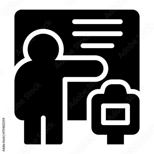 content creator glyph icon