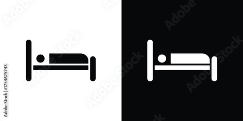 Laying in bed icon concept design element. pictogram icons.