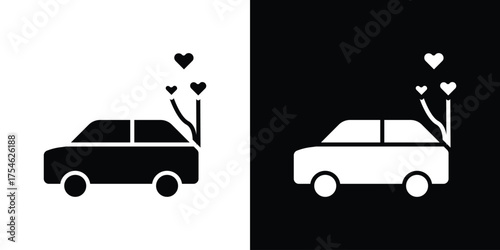 Just married icon concept design element. pictogram icons.