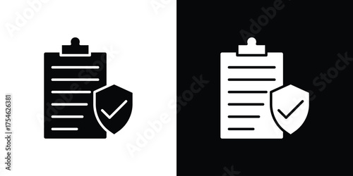 Insurance policy icon concept design element. pictogram icons.
