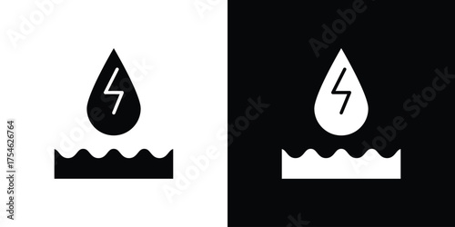 Hydraulic energy icon concept design element. pictogram icons.