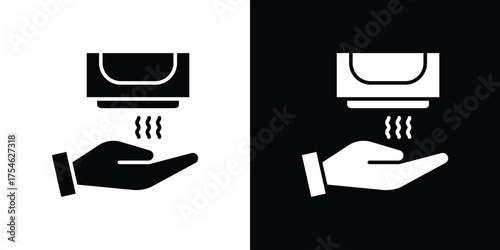 Hand dryer icon concept design element. pictogram icons.