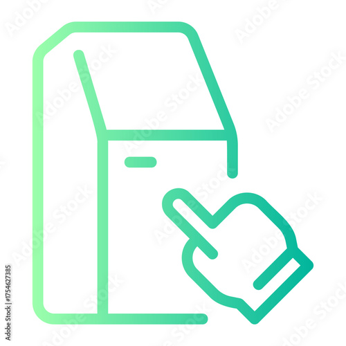 atm machine gradient icon