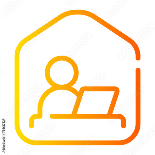 remote working gradient icon