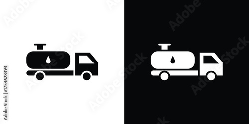 Fuel truck icon concept design element. pictogram icons.