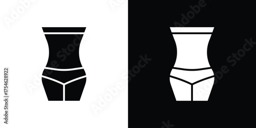 Female hips and waist icon concept design element. pictogram icons.