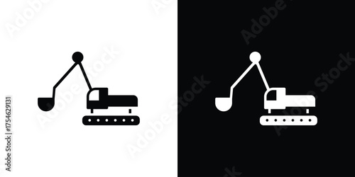 Excavator icon concept design element. pictogram icons.