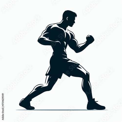 silhouette of a boxer