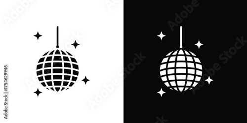 Disco ball icon concept design element. pictogram icons.