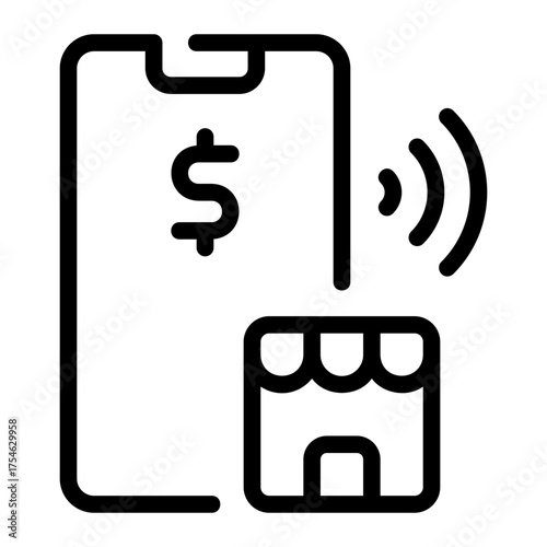 mobile purchase line icon