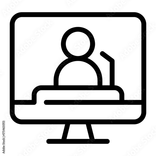 video conference line icon