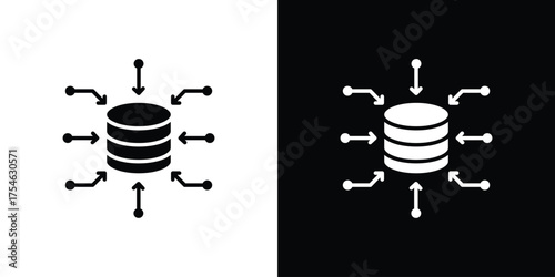 Data aggregation icon concept design element. pictogram icons.
