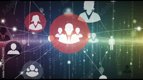HR talent management network connects diverse professionals and skills through digital communication, collaboration