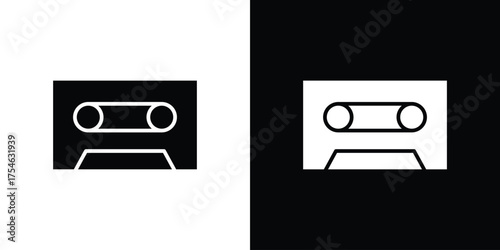 Cassette tape icon concept design element. pictogram icons.