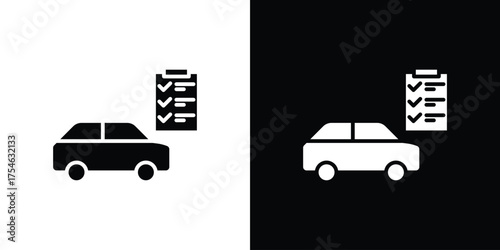 Car repair check list icon concept design element. pictogram icons.
