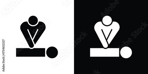 CPR icon concept design element. pictogram icons.
