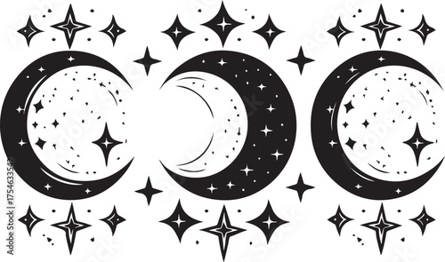 Creative Mandala Moon Art Pattern Bundle