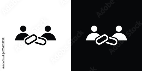Affiliate link icon concept design element. pictogram icons.