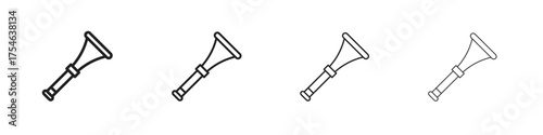Vuvuzela icons. editable stroke icon collection.