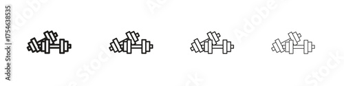 Training icons. editable stroke icon collection.