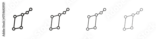 Lyra Constellation icons. editable stroke icon collection.