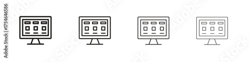 Front end icons. editable stroke icon collection.