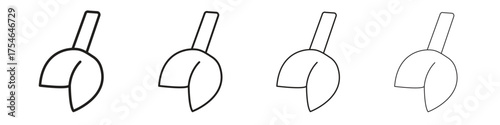 Fortune cookie icons. editable stroke icon collection.