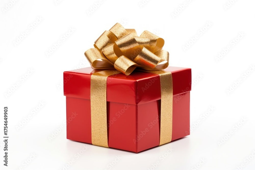 Obraz premium Christmas present gift white background celebration.