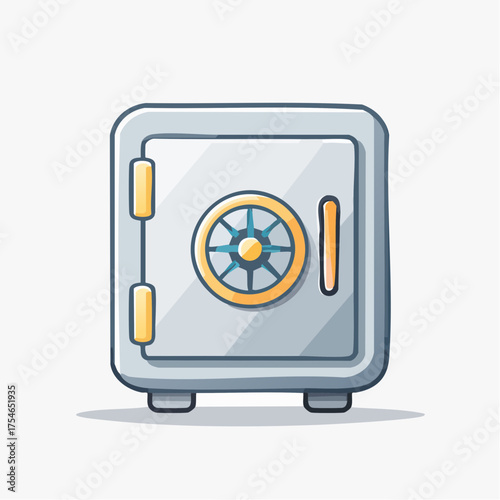Illustration of a secured deposit box, ideal for financial security and wealth preservation