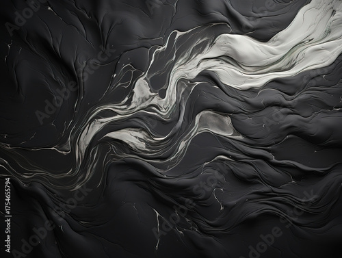 Sophisticated black chalkboard backdrop with refined marbled patterns