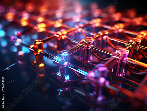 Digital representation of blockchain with networked chain links