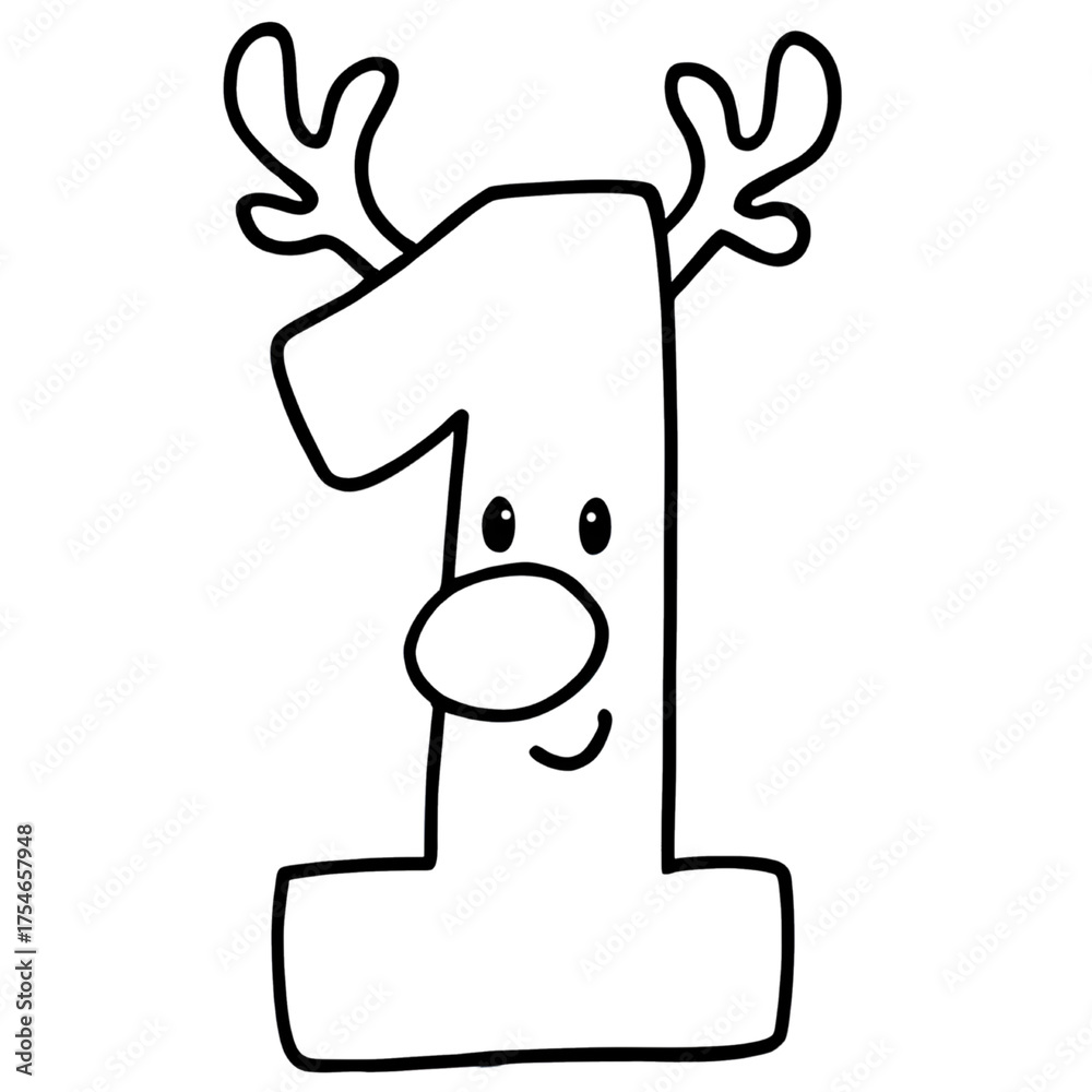 Obraz premium Cute Christmas Number 1