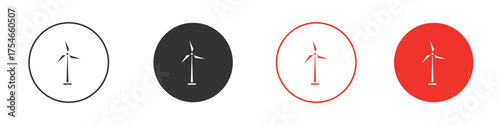 Wind turbine icon. pictogram sign for Ui UX
