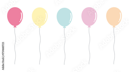 淡い色の風船セット　カラフル
Pale colored balloon set, colorful