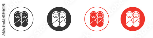 Twin icon. pictogram sign for Ui UX