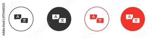 Translator icon. pictogram sign for Ui UX