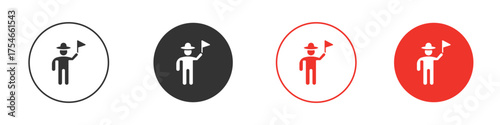 Tour guide icon. pictogram sign for Ui UX