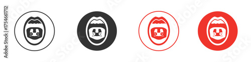 Tonsil icon. pictogram sign for Ui UX