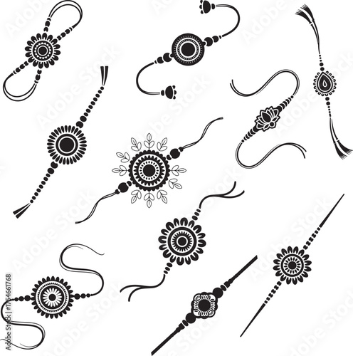 rakhi silhouette set