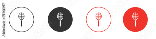 Tennis racket icon. pictogram sign for Ui UX