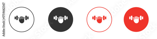 Strength training icon. pictogram sign for Ui UX