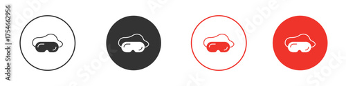 Sleeping mask icon. pictogram sign for Ui UX