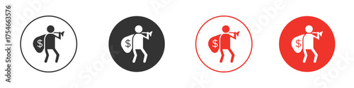 Robbery icon. pictogram sign for Ui UX