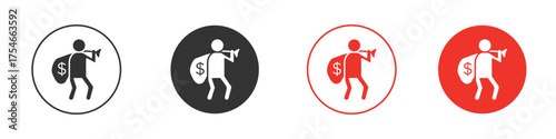 Robbery icon. pictogram sign for Ui UX