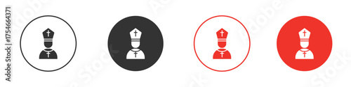 Pope icon. pictogram sign for Ui UX