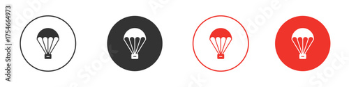 Parachute icon. pictogram sign for Ui UX